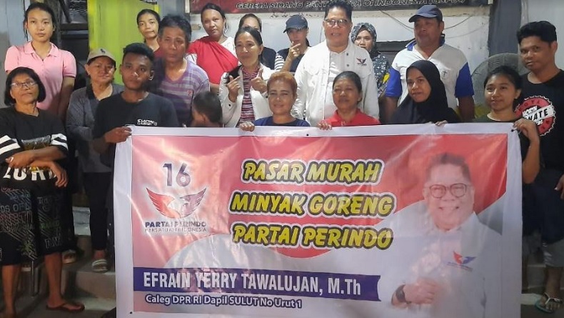 Pasar Murah Partai Perindo di Manado, Yerry Tawalujan: Wujud Kepedulian ke Masyarakat