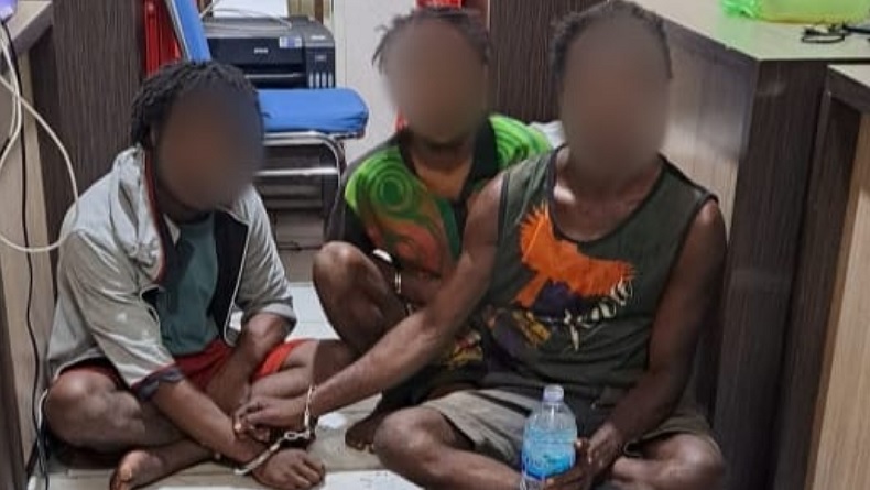 Bawa Ganja, 3 Warga PNG Ditangkap di Pertigaan Hamadi Distrik Jayapura Selatan 