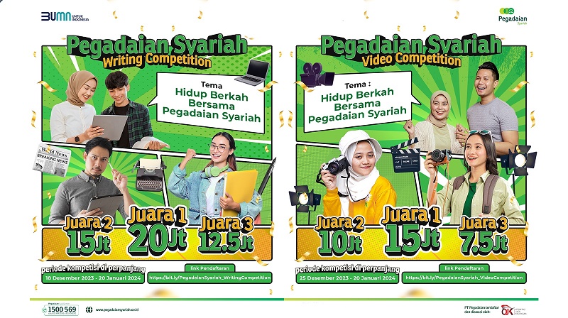 Pegadaian Syariah Gelar Writing and Video Competition 2024, Catat Persyaratannya