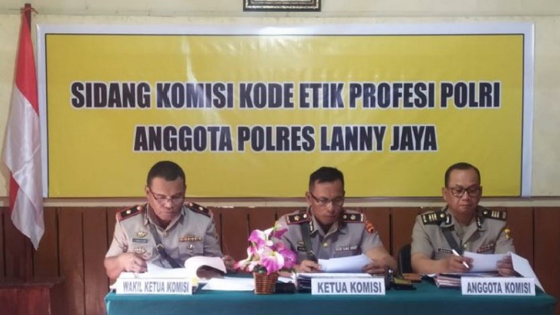 6 Anggota Polres Lanny Jaya Disidang Kode Etik, 5 Direkomendasikan Dipecat