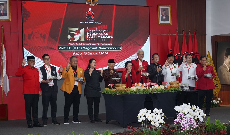 Heboh Wapres Ma’ruf Amin Sapa Metal Tiga Jari di HUT PDIP, Jubir: Murni Salam Keakraban