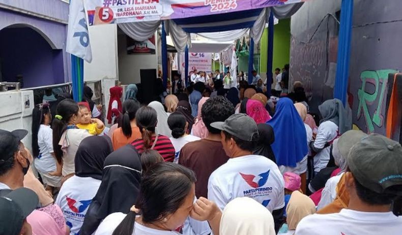 Bazar Murah Partai Perindo di Koja Dihadiri HT dan Liliana, Warga Sambut Meriah