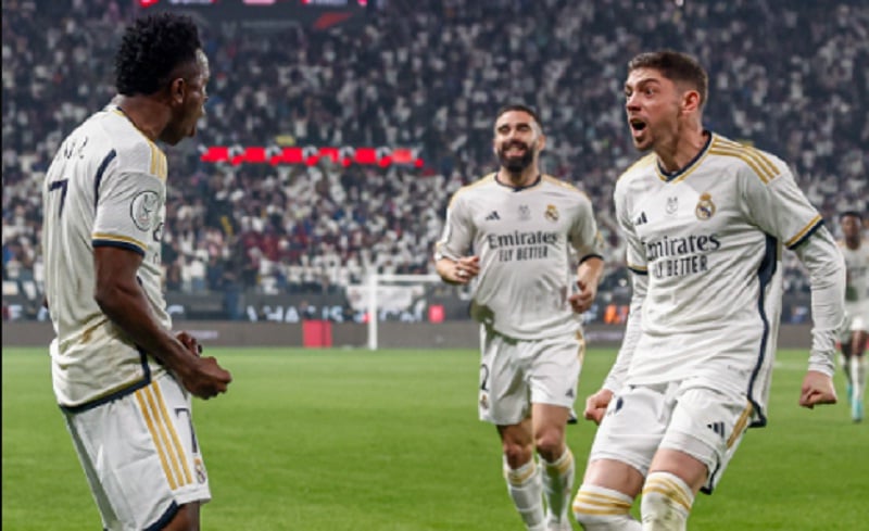 Real Madrid Juara Piala Super Spanyol usai Bantai Barcelona, Vinicius Hattrick