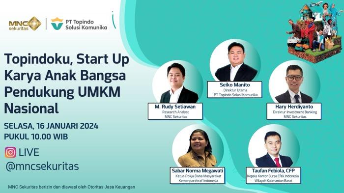 Saksikan IG Live MNC Sekuritas: Topindoku, Start Up Karya Anak Bangsa Pendukung UMKM Nasional!