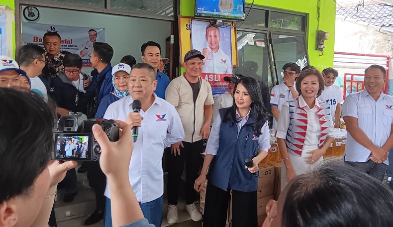 Hadiri Bazar Murah dan Cek Kesehatan, HT dan Liliana Tanoesoedibjo Disambut Meriah Warga Tanah Tinggi Jakpus