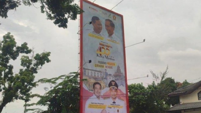 Baliho Bobby Nasution Bareng Capres Prabowo Dilaporkan ke Bawaslu