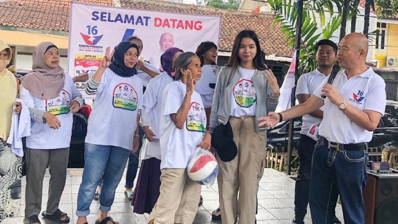 Caleg Partai Perindo Djoni Toat Sosialisasikan Pemilu 2024 di Bandung, Ajak Jangan Golput