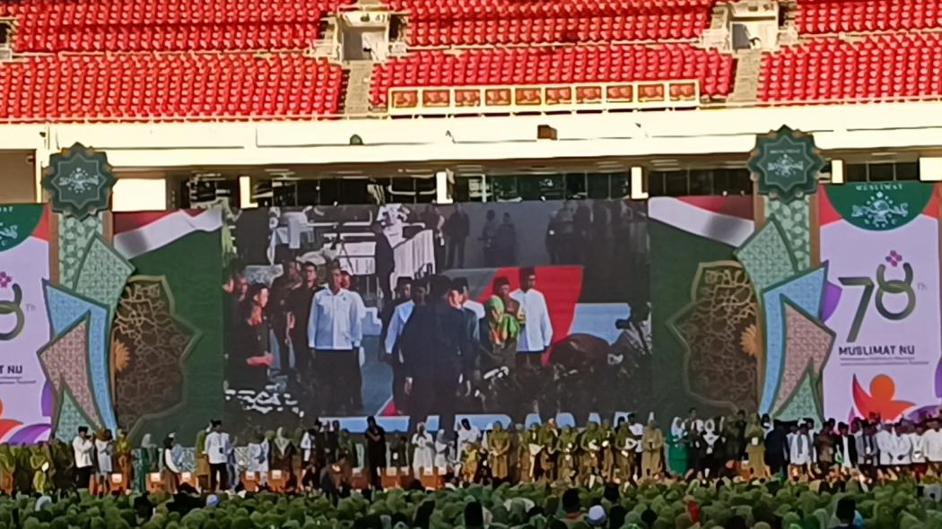 Presiden Jokowi Hadiri Peringatan Harlah ke-78 Muslimat NU di Stadion GBK