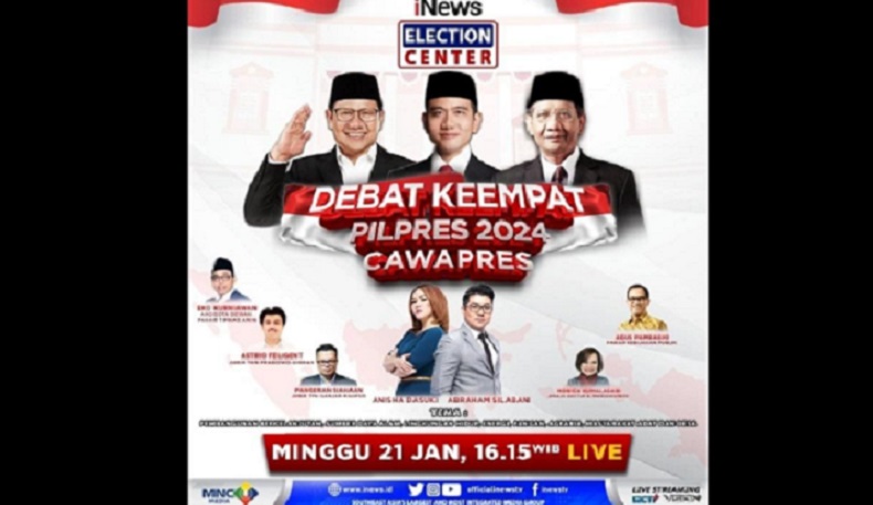 Debat Cawapres Malam Ini Soroti Pembangunan Berkelanjutan dan SDA, Saksikan Selengkapnya Live di iNews
