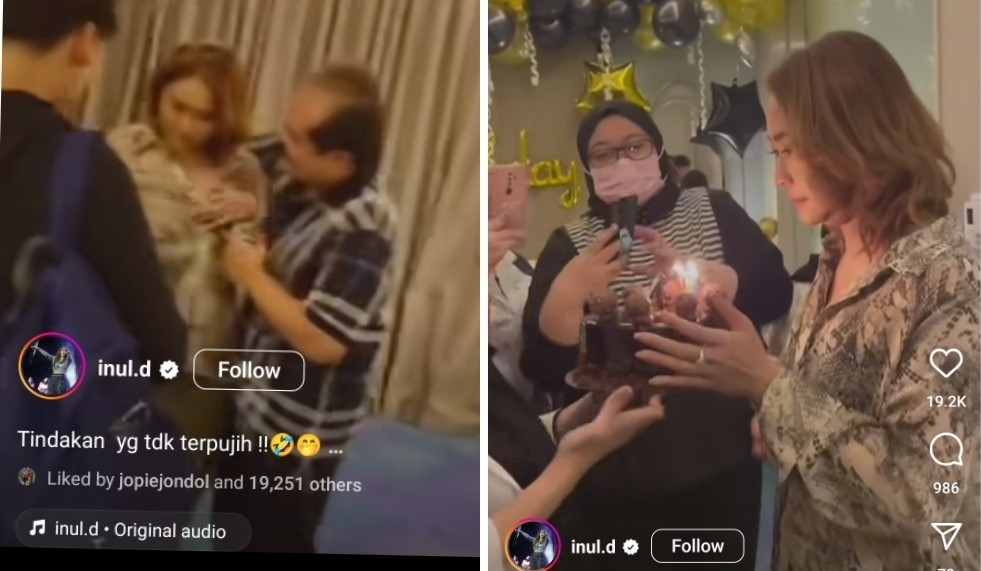 Ulang Tahun Ke-45, Inul Daratista Ngambek Dikerjai Adam Suseno Pura-Pura Selingkuh 