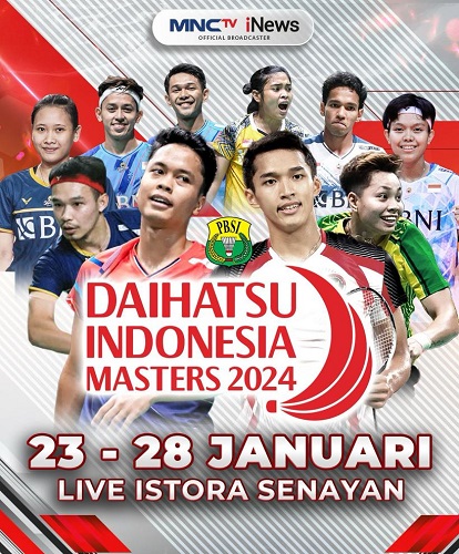 Daftar Wakil Indonesia di Daihatsu Indonesia Masters 2024. Live di MNCTV dan iNews