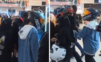 Jalan-Jalan di Mal Pakai Helm Jadi Tren Baru Anak Motor, Netizen: Takut Dicuri?