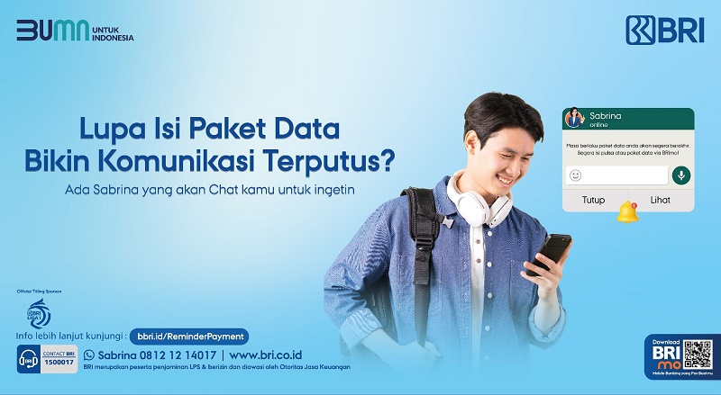 Seperti Sahabat, Sabrina BRI Siap Jadi Pengingat Pembayaran