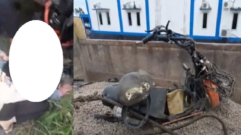 Kecelakaan Tragis di Kobar, 2 Bocah Kendarai Sepeda Listrik Terkapar Tertabrak Truk