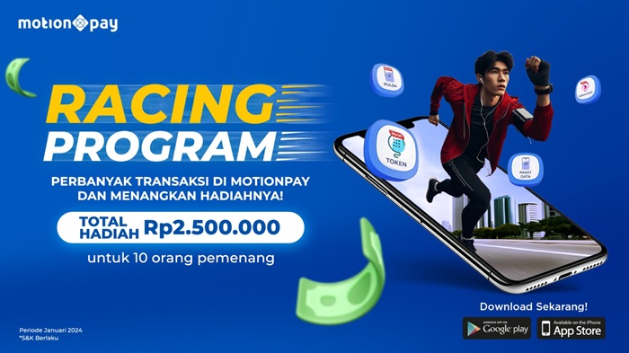 Yuk Ikut Racing Program MotionPay dan Raih Hadiah Total Rp2,5 Juta!