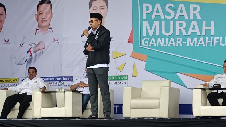 TGB Hadiri Agenda TPN Merumput Pasar Murah Ganjar-Mahfud di Medan