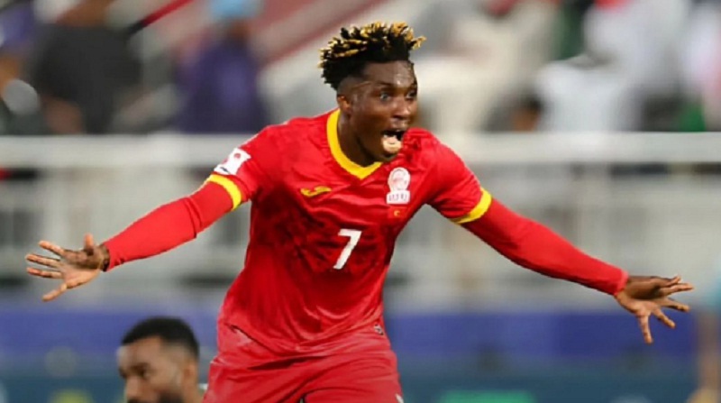 Pemain Kirgistan Joel Kojo Ikut Rayakan Kesuksesan Indonesia Lolos Semifinal Piala Asia U-23 2024