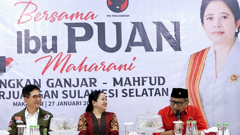 Arsjad, Puan dan Hasto Dialog dengan TPD di Makassar: Bersama Rakyat, Kita Menangkan Ganjar-Mahfud!