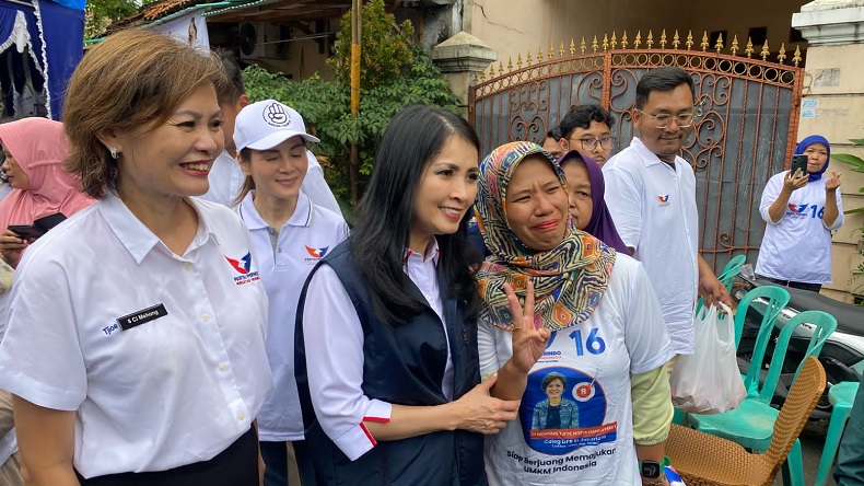 Liliana Tanoesoedibjo Temui Warga Kebon Jeruk, Disambut Antusias Emak-emak