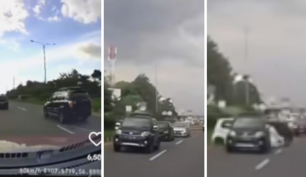 Viral Mobil Tiba-Tiba Ngerem Mendadak di Jalan Tol Sebabkan Tabrakan Beruntun