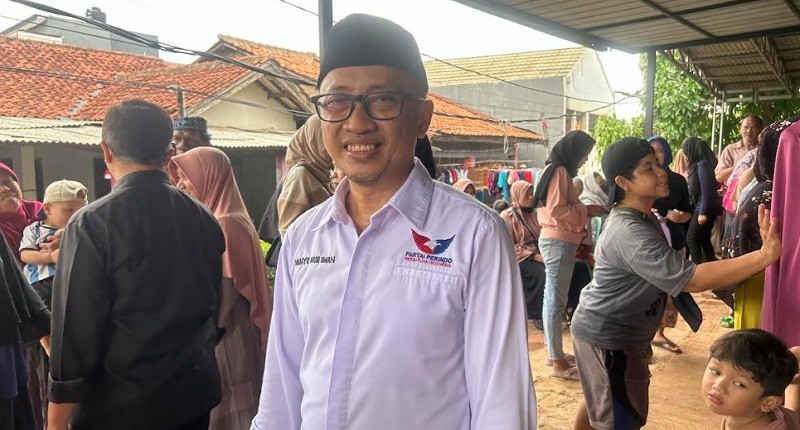 Gelar Bazar Murah, Caleg Perindo Wahyu Nur Iman Ingin Warga Bambu Apus Sejahtera