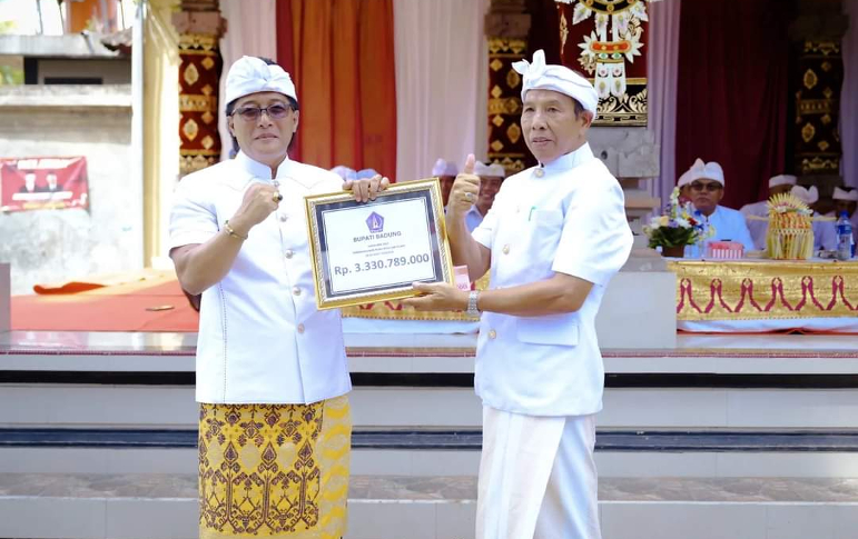 Bupati Badung Hadiri Karya Melaspas di Pura Kahyangan Desa dan Puseh Desa Adat Cengkok