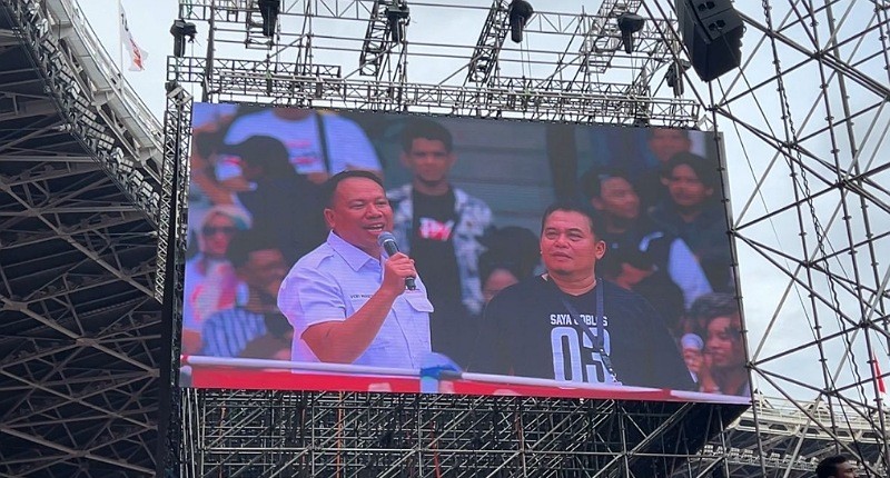 Vicky Prasetyo Suarakan Kemenangan untuk Ganjar-Mahfud di Konser Salam Metal 