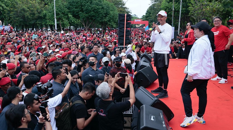 Ganjar Pranowo Jalan Sehat di Pluit, Sosialisasi ke Masyarakat agar Tak Golput