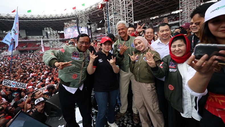 Heboh! Kampanye Akbar di GBK, Atikoh dan Alam Pikat Ratusan Ribu Pendukung Ganjar-Mahfud