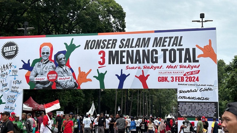 250.000 Orang Hadiri Konser Salam Metal di GBK, Gerakan Total Dukung Ganjar-Mahfud