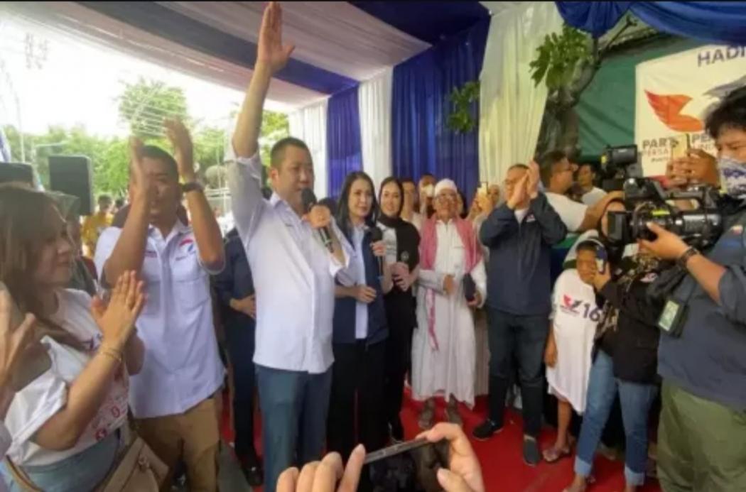 HT dan Liliana Bertemu Warga Koja, Hadiri Bazar Murah dan Pemeriksaan Kesehatan Gratis Perindo