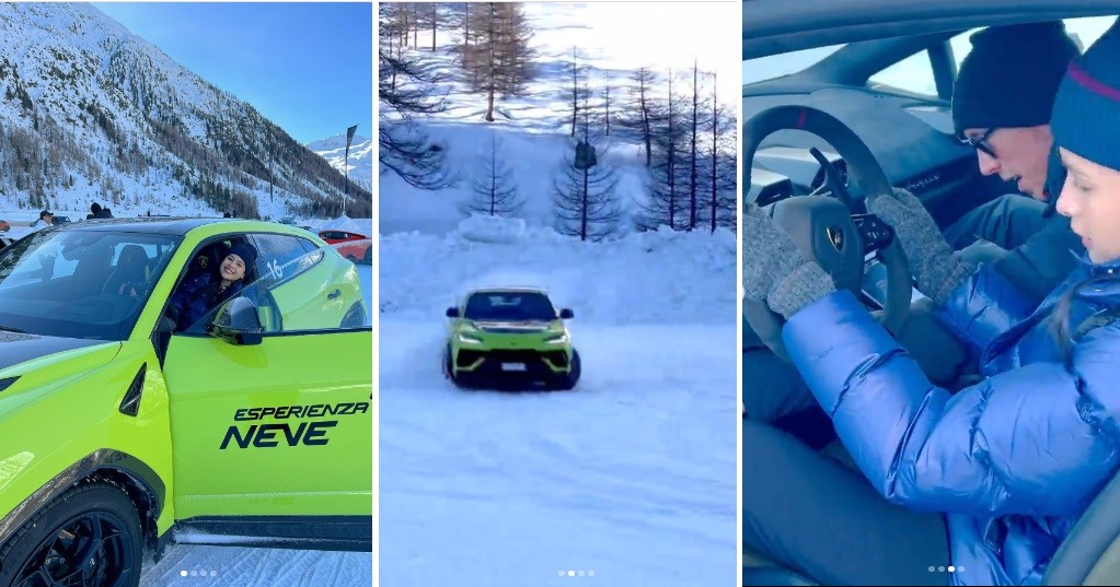 Maudy Ayunda Pamer Tunggangi Mobil Lamborghini Urus di Jalan Bersalju hingga Drift