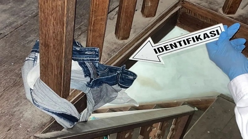 Tabalong Gempar, Mayat Pria Perias Pengantin Tergantung Terlilit Celana Jeans di Kontrakan
