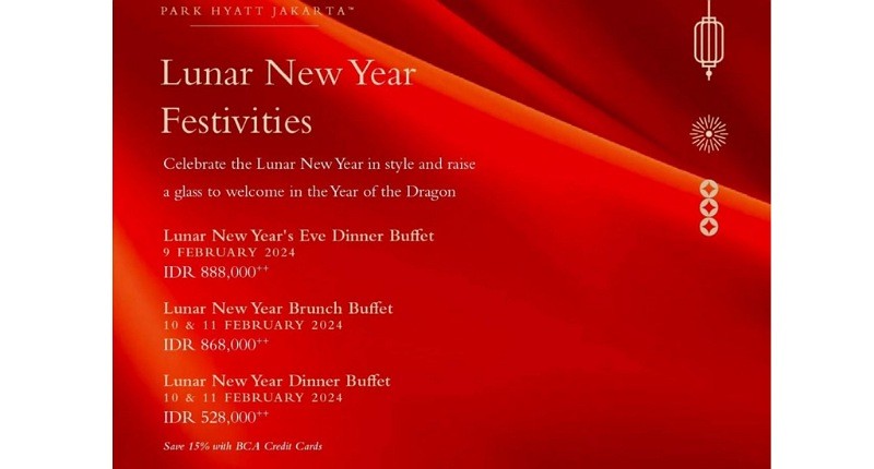 Rayakan Libur Imlek di Park Hyatt Jakarta