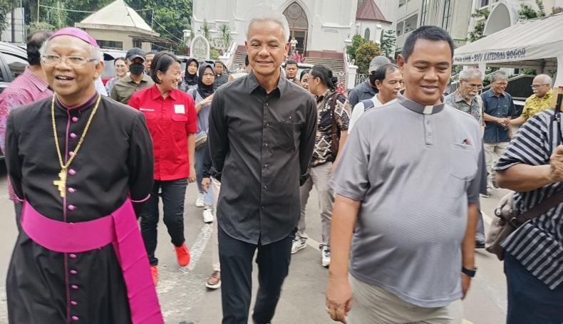 Ganjar dan Atikoh Kunjungi Pusat Pastoral Keuskupan Bogor