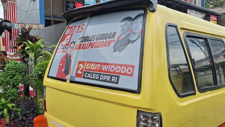 APK Masih Nempel di Kaca Angkot, Bawaslu Depok Koordinasi dengan Dishub