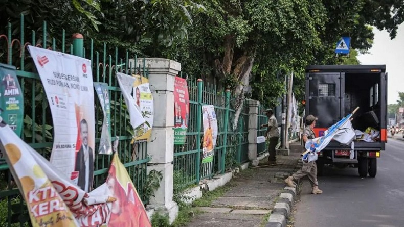 Hari Kedua Masa Tenang, Satpol PP Tertibkan 309.000 Lebih APK Pemilu di Jakarta