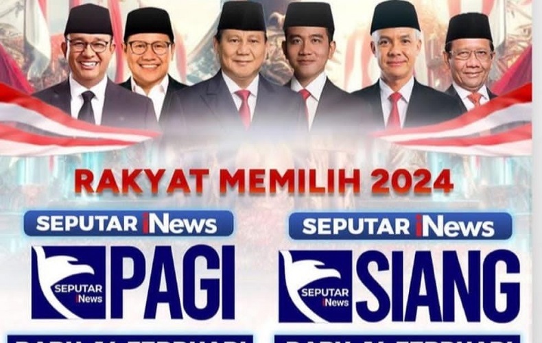 Gunakan Hak Pilihmu Tentukan Pemimpin Selanjutnya, Saksikan Indonesia Memilih, Besok Pukul 6 Pagi Live di iNews
