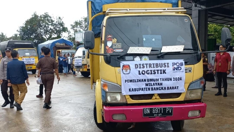 KPU Bangka Barat Mulai Distribusikan Logistik Pemilu 2024 ke 570 TPS