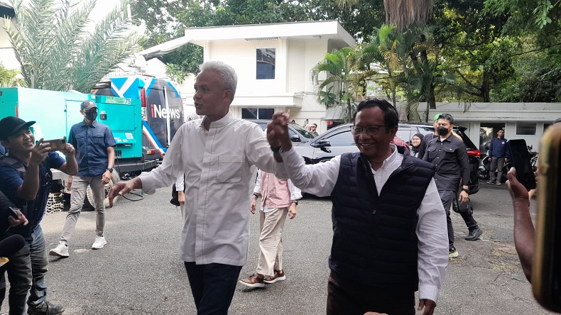 Ganjar-Mahfud MD Menang di TPS Tempat Erick Thohir Nyoblos