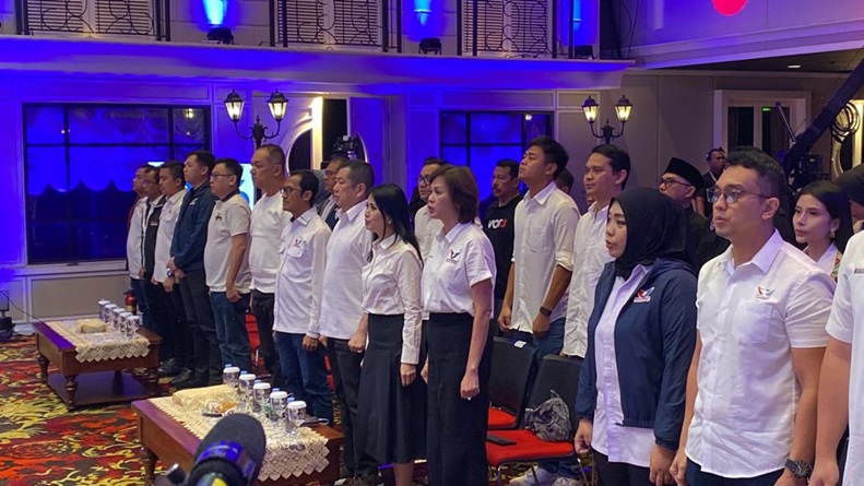 Hary Tanoesoedibjo Hadiri Nobar Quick Count Partai Perindo