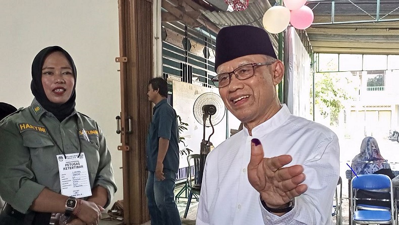 Pesan Ketum PP Muhammadiyah usai Nyoblos di Pemilu 2024: Yang Menang Tetap Rendah Hati