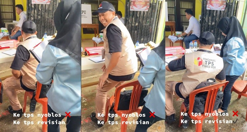 Viral, Perempuan Ini Datang ke TPS Bukan untuk Nyoblos tapi Revisi Skripsi, Netizen: Strategi Bagus!