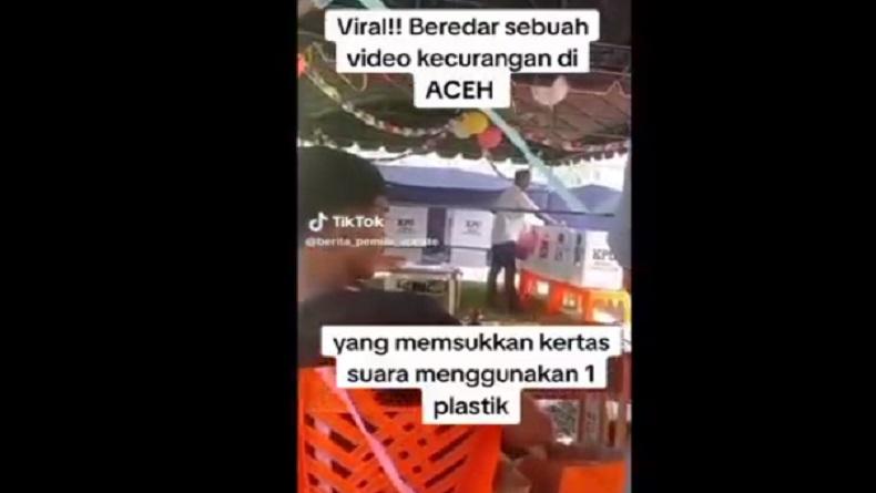 Viral Diduga Oknum Caleg di Aceh Masukkan 10 Surat Suara ke Kotak sambil Ancam Warga