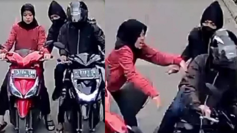 Viral Aksi Jambret Terekam CCTV di Cibiru Bandung, Rampas HP Pemotor Perempuan