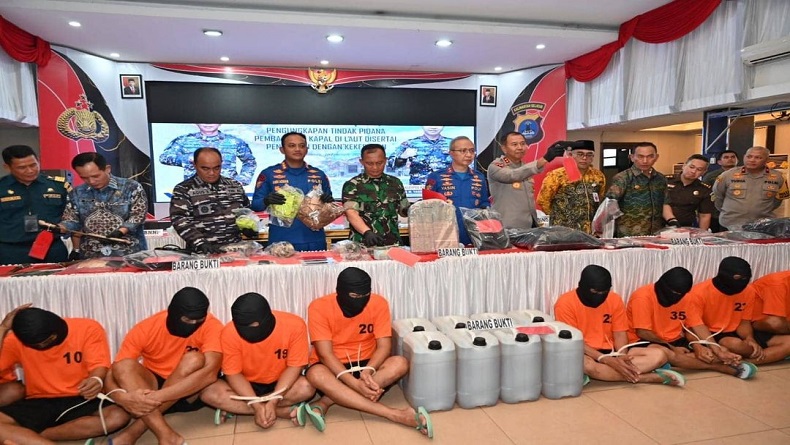 Komplotan Perompak Kapal Minyak Fame Senilai Rp8,2 Miliar di Perairan Kalsel Ditangkap
