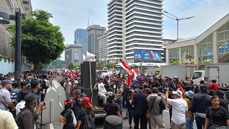 Unjuk Rasa, Massa Tuntut Bawaslu Tindak Tegas Kecurangan Pemilu 2024