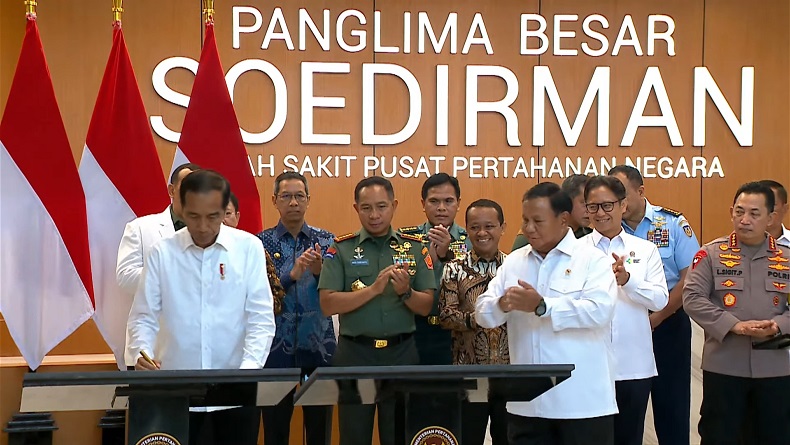 Jokowi Didampingi Prabowo Resmikan RS Pusat Pertahanan Negara Panglima Besar Soedirman