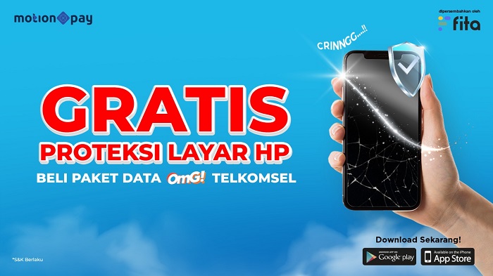 Yuk Beli Paket Data OMG Telkomsel melalui MotionPay, Gratis Proteksi Layar HP Lho!