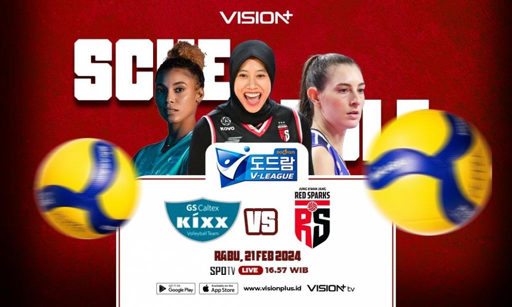 Link Live Streaming Red Sparks Vs GS Caltex di Liga Voli Korsel Hari Ini